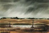 Untitled - Storm in Alberta by Stanford Earl Blodgett, watercolour on paper, sold Apr 2010