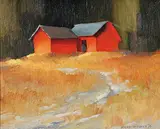 Meredith Evans, Entwistle Color, 1974, oil on wood board