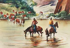 Stanley M. Long, A Rest at Noon, watercolour on paper