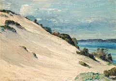 Arthur Nielson, Untitled - Dunes on the Beach, oil on canvas
