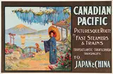 Rosenvinge Odin, Picturesque Route by Fast Steamers and Trains... to Japan and China, colour lithograph on paper