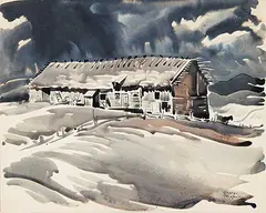 George Douglas Pepper, Untitled - The Old Farm House, 1939, watercolour on paper