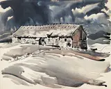 George Douglas Pepper, Untitled - The Old Farm House, 1939, watercolour on paper