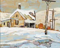 Keith Cornock Smith, Untitled - Winter Seclusion, oil on board