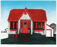 David Thauberger, Little Red #27/35, 1993, colour etching on paper