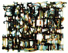 Anthony Thorn, Zohar, 1988, mixed media on wood panel