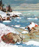 Horace Champagne, Un Apres-Midi de Mars, Sur la greve - St-Irenee, Quebec