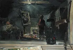 Adrian Dingle, The Window, 1951, oil on wood board