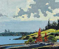 False Bay Group by Robert Genn, oil on wood board, sold Apr 2010