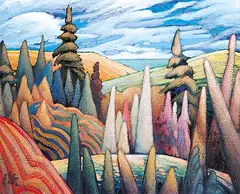 James Edward Hergel, Near the Leitch Mine, Lake Nipigon, 1994, 1994, acrylic on wood board