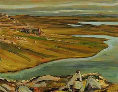 A. Y. Jackson, Coppermine Country, oil on wood panel