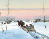 Allen Sapp, Untitled - The Winter Sleigh Ride