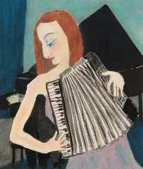 John Harold Thomas Snow, Accordion, 1946, watercolour on paper