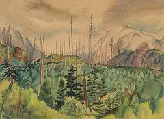 Philip Surrey, Untitled - A Mountain Clearing, 1936, watercolour on paper