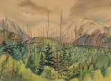 Philip Surrey, Untitled - A Mountain Clearing, 1936, watercolour on paper