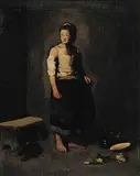Germain Théodule Clément Ribot, Le Cuisiniere, oil on canvas board