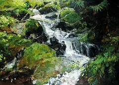 John A. MacDonald, Untitled - Waterfall, 2007, oil on canvas