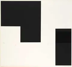Guido Molinari, Quadriblanc #40/90, 1956, silkscreen on paper