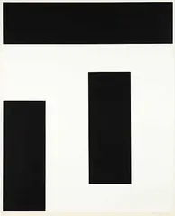 Guido Molinari, Untitled - Noir #40/90, 1956, silkscreen on paper
