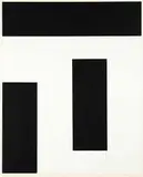 Guido Molinari, Untitled - Noir #40/90, 1956, silkscreen on paper