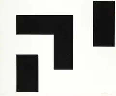 Guido Molinari, Angle Noir #40/90, 1956, silkscreen on paper