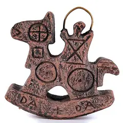 Herbert Johannes Joseph Siebner, Da + Da [Hobby Horse], painted carved stone sculpture