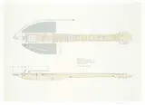 Murray Favro, Guitar Design #6/40, 1982, colour lithograph on paper
