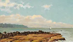 William Ferris, Untitled - Point Grey, English Bay, oil on board