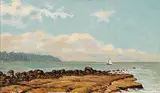 William Ferris, Untitled - Point Grey, English Bay, oil on board