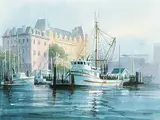 Harry Heine, Inner Harbour, Victoria, B.C., watercolour on paper