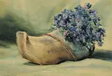 Frank Townsend Hutchens, Untitled - Wooden Shoe Planter, watercolour on paper