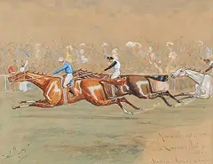 Finch Mason, Lancashire Plate at Manchester, 1888, 1888, gouache on paper