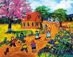 Spring Days by Katerina Mertikas, oil on board, sold Apr 2010