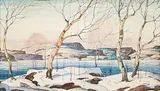 Graham Noble Norwell, Laurentian Landscape, watercolour on paper
