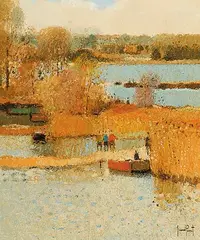 Gerard Passet, ... Automne, oil on canvas