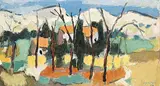 Brodie Shearer, Untitled - Waiting for Leaves, 1957, oil on canvas