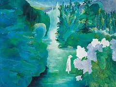 Thep Thavonsouk, Untitled - Imaginary Lilacs, 1995, oil on canvas