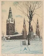 Royal Archives, Ottawa by Nicholas Hornyansky, colour etching on paper, sold Dec 2009