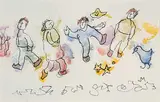 Janet Mitchell, Untitled - Celebration, watercolour on paper