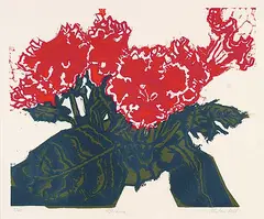 Alistair Macready Bell, Gloxinia #7/40, 1980, colour wood block on paper