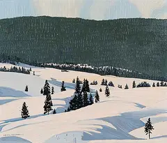Leyda Campbell, An Okanagan Winter Day, 1975, oil on canvas