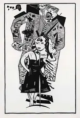 Ivan Eyre, Disq I #7/25, wood block on paper