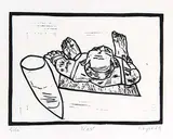 Ivan Eyre, Silo #2/25, 1969, wood block on paper