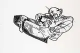 Ivan Eyre, The Scream #3/25, 1969, wood block on paper