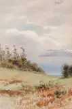 Samuel Maclure, Olympics from Beacon Hill, watercolour on paper