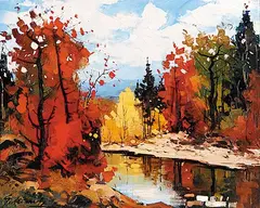 Geza Marich, Untitled - Autumn Splendor, oil on canvas