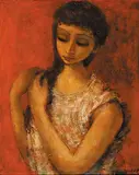 Jack Harold Markell, Untitled - Portrait of a Woman, oil on hard board