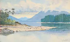 Arthur Henry Parker, Sproat Lake, Vancouver Island, watercolour on paper