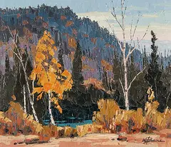 William Parsons, Algoma, Near Wawa, oil on hard board