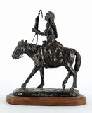 Elmer Schock, Untitled - Indian Brave #1/12, bronze sculpture